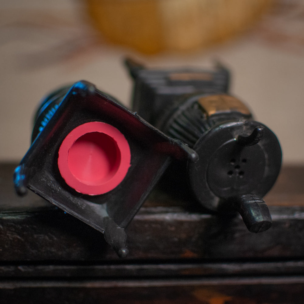 Plastic Potbellied Stove Salt and Pepper Set 1970s